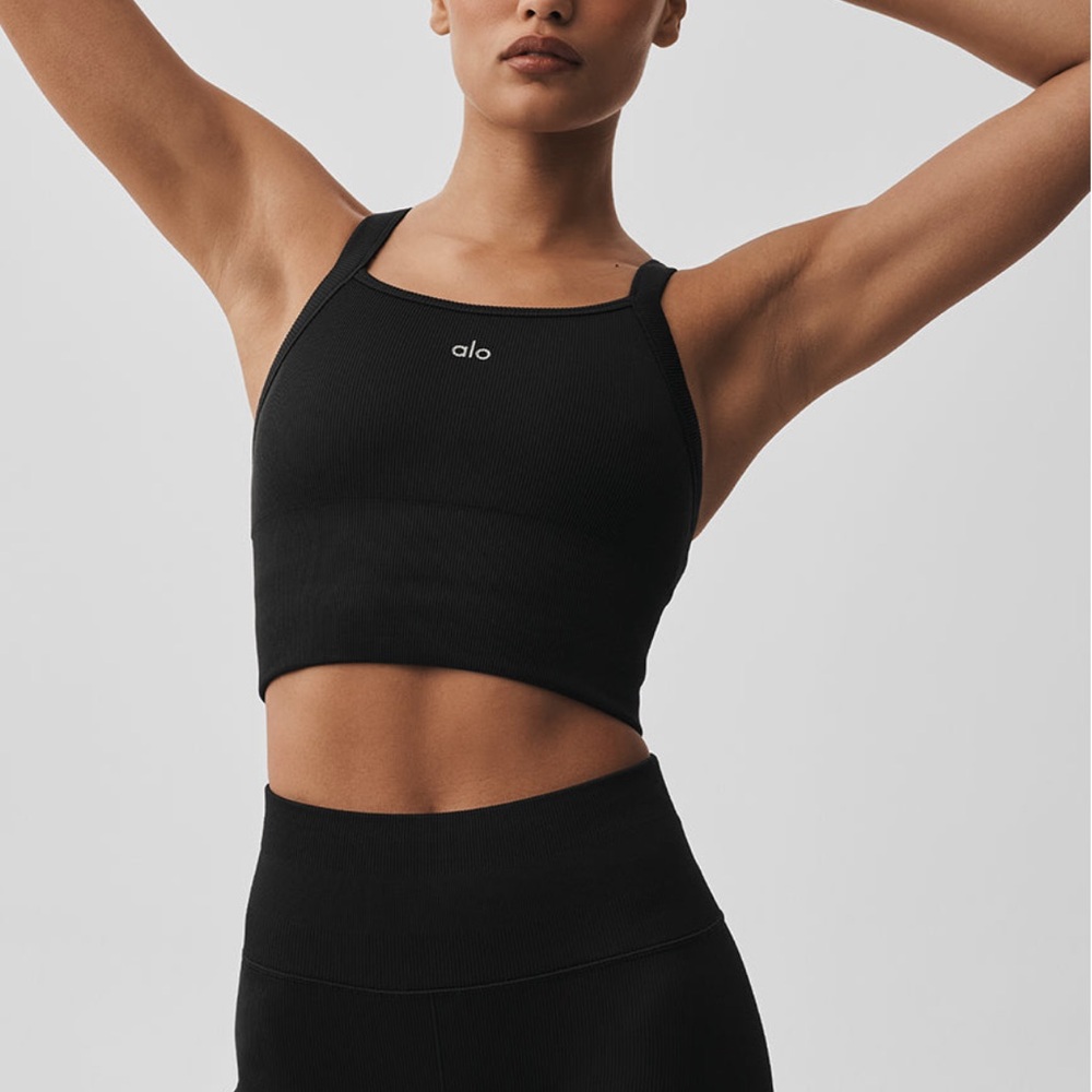 Alo Yoga Seamless Ribbed Favorite Bra Tank